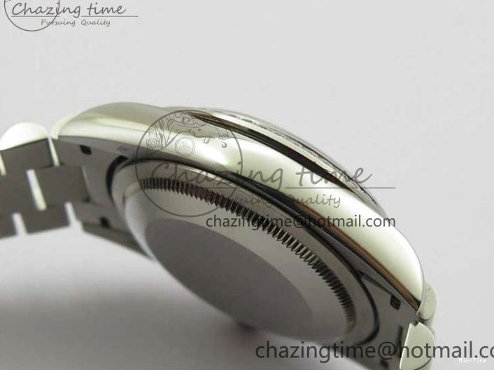 MiroTime 0309 SmoothTexture Day-Date 36mm 128239 SS Crystal BP Best Edition Black MOP Crystal Marker Dial on SS President Bracelet A 2681